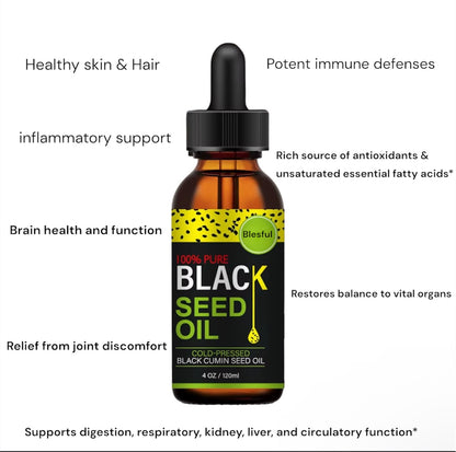 Blesful Organic Cold-Pressed Black Seed Oil (4oz)